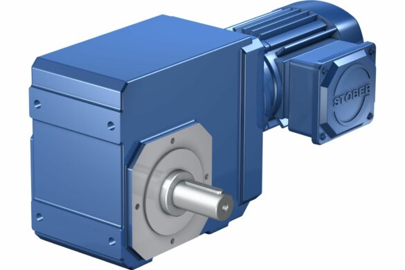高刚性螺旋伞齿轮减速器搭载节能型异步电机。  